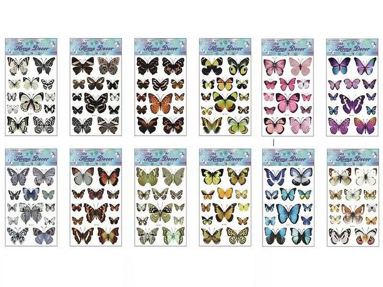 Adar, naklejki, motyle, 50-32 cm