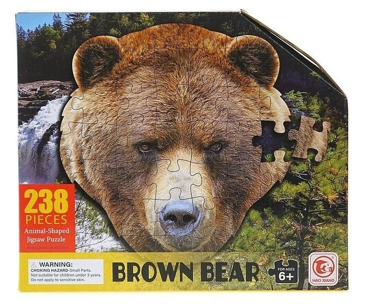 Adar, Niedźwiedź, puzzle w kształcie zwierząt, 238 elementów