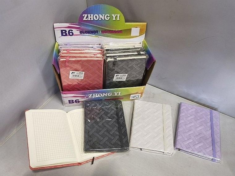 Adar, notes metaliczny z gumką, B6, 1 szt.