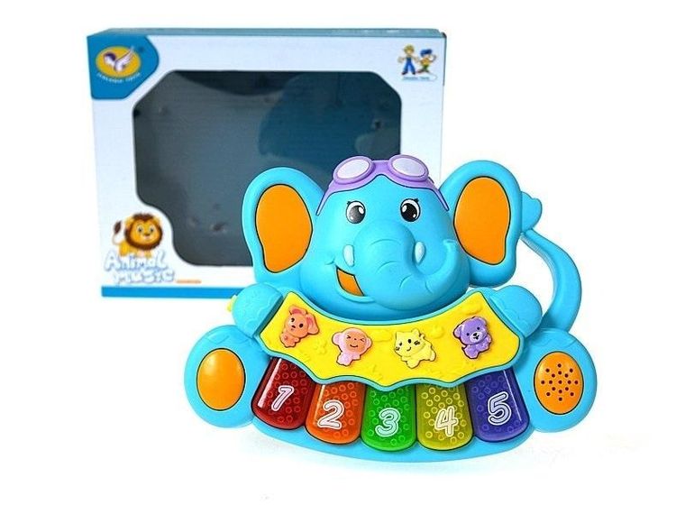 Adar, organki, słonik, zabawka ze światłem i dźwiękiem