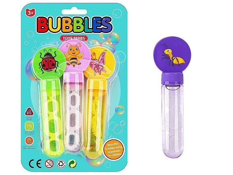 Adar, owady, bańki mydlane, 14 cm, 3 szt.