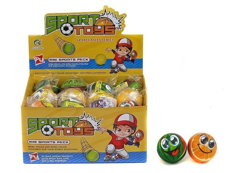 Adar, Owoce, piłeczka piankowa, 6 cm, 24 szt.