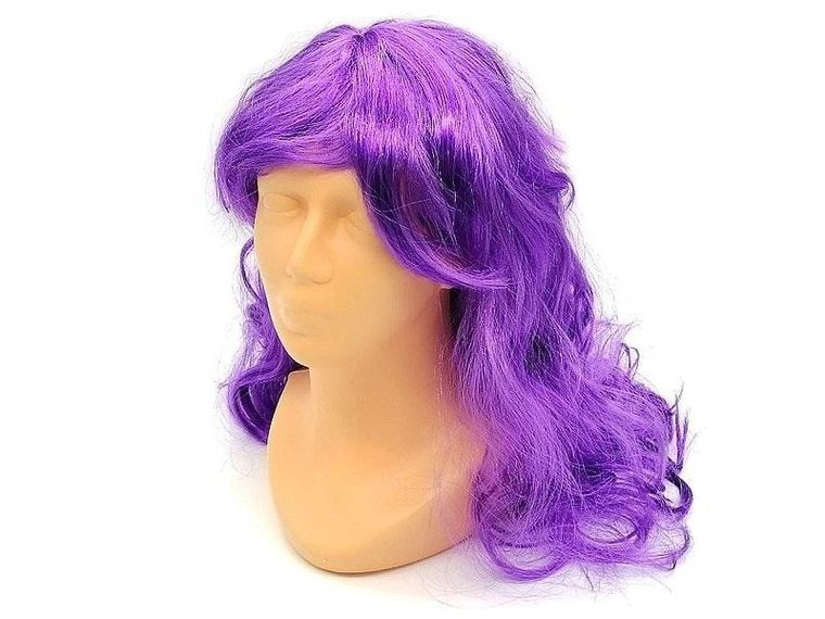 Adar, peruka długa, fioletowa