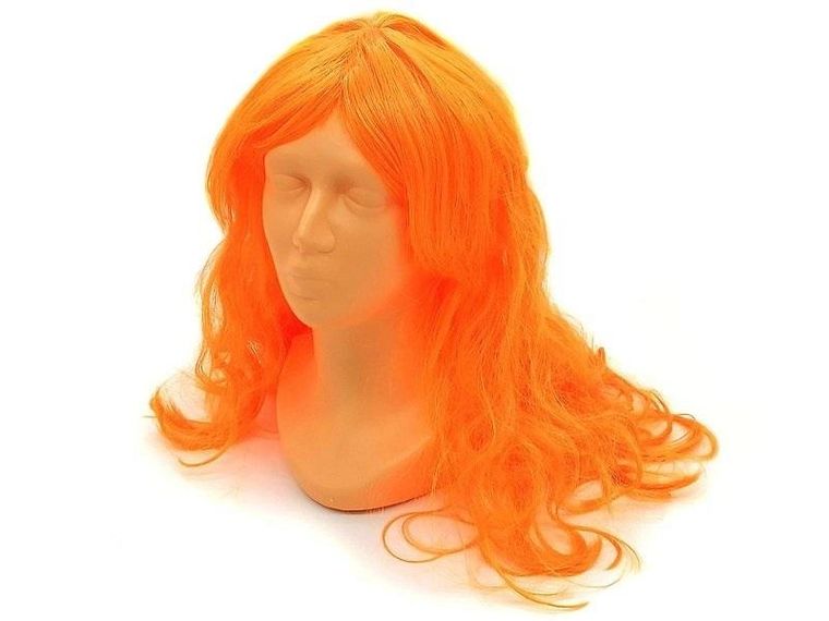 Adar, peruka długa, neonowy pomarańcz