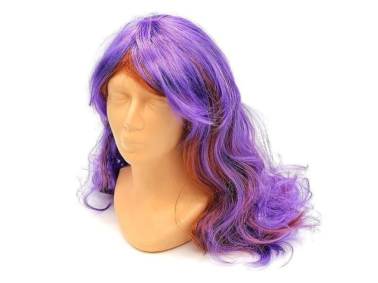 Adar, peruka, fioletowa z pasemkami