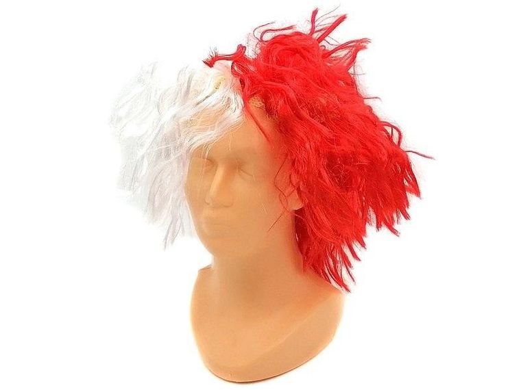 Adar, peruka krótka, biało-czerwona