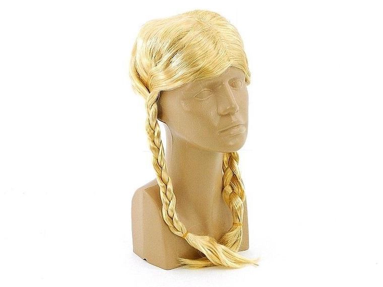 Adar, peruka z warkoczami, blond