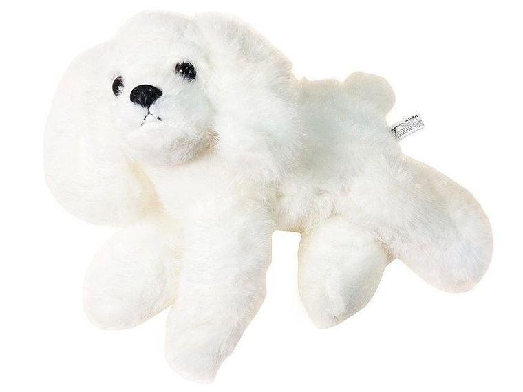 Adar, pies pluszowy biały, 25-24 cm