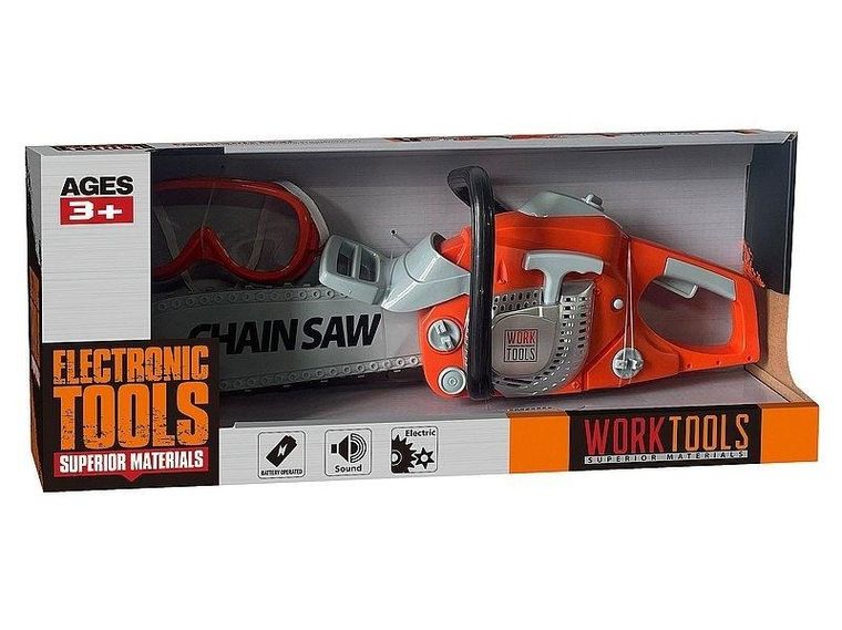 Adar, piła z goglami ochronnymi, zabawka interkatywna