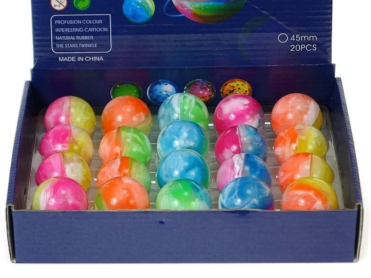 Adar, piłeczka kauczukowa ze światłem, 45 mm, 1 szt.