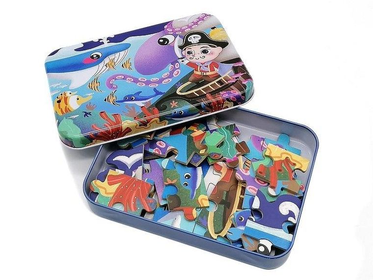 Adar, Pirat, puzzle w metalowym pudełku, 50 elementów