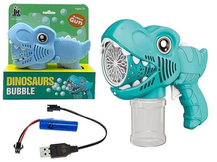 Adar, pistolet do baniek mydlanych, dinozaur