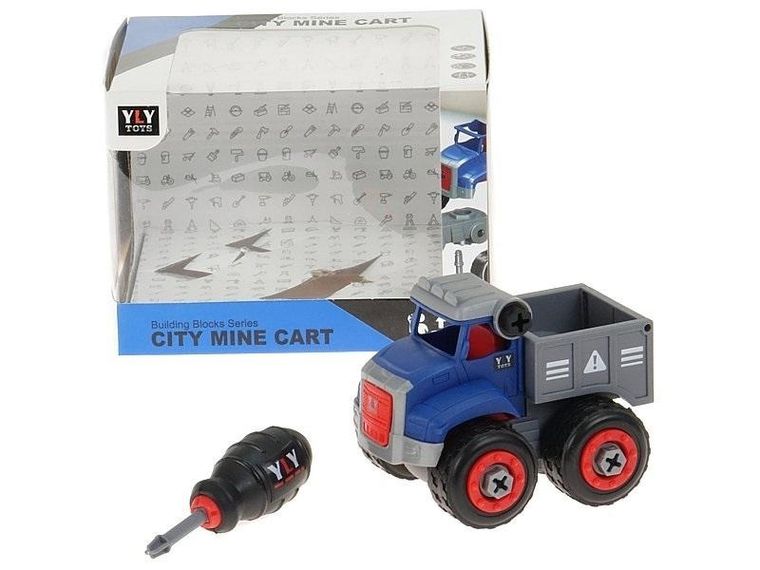 Adar, pojazd budowlany do skręcania ze śrubokrętem, niebieski