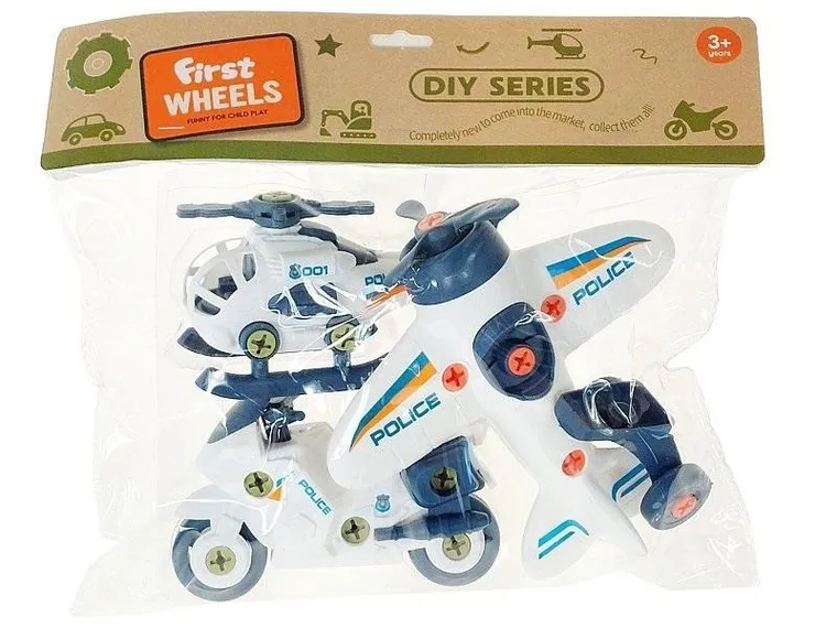 Adar, pojazdy policyjne do skręcania, 3 szt.