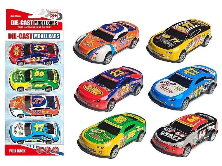 Adar, resoraki metalowe autka, 4szt, 1 szt.