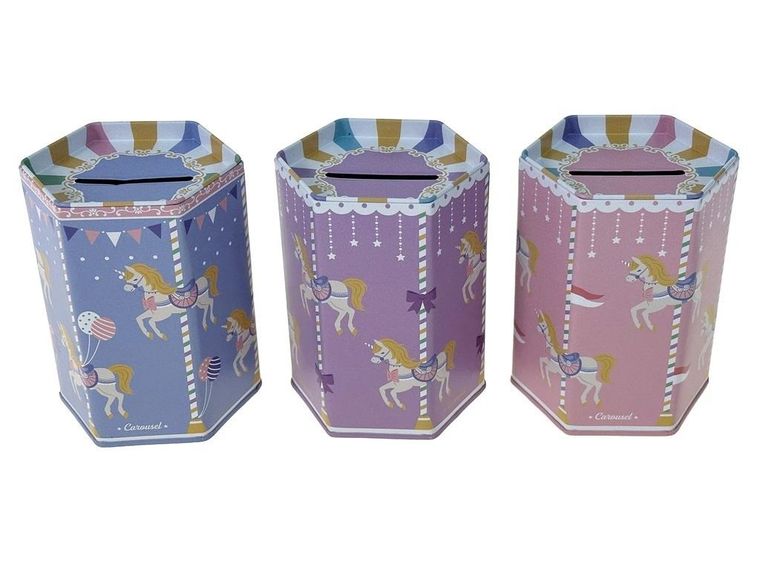 Adar, skarbonka metalowa, jednorożce, 1 szt.