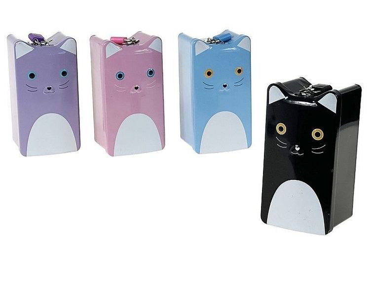 Adar, skarbonka metalowa, z kłódką, kotek