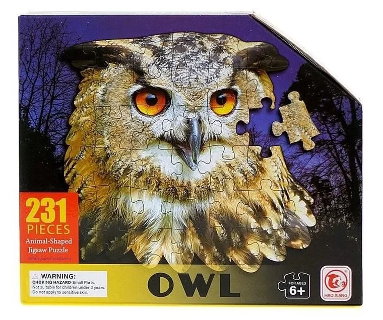 Adar, Sowa, puzzle w kształcie zwierząt, 232 elementy