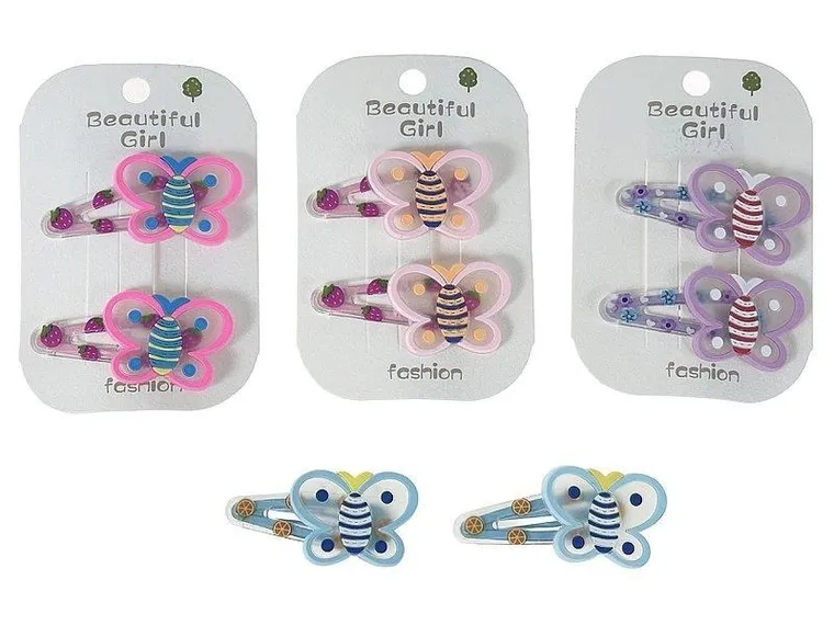 Adar, spinki do włosów, motylki, 2 szt.