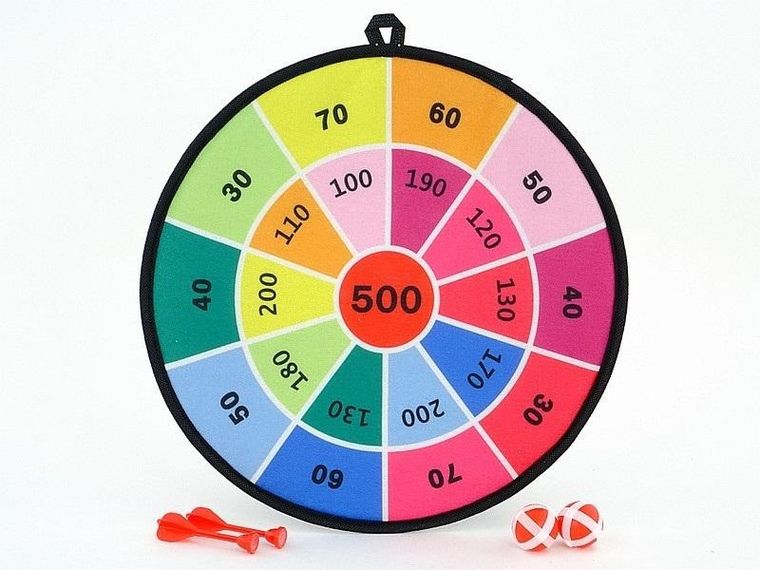 Adar, tarcza na rzep z piłeczkami i rzutkami