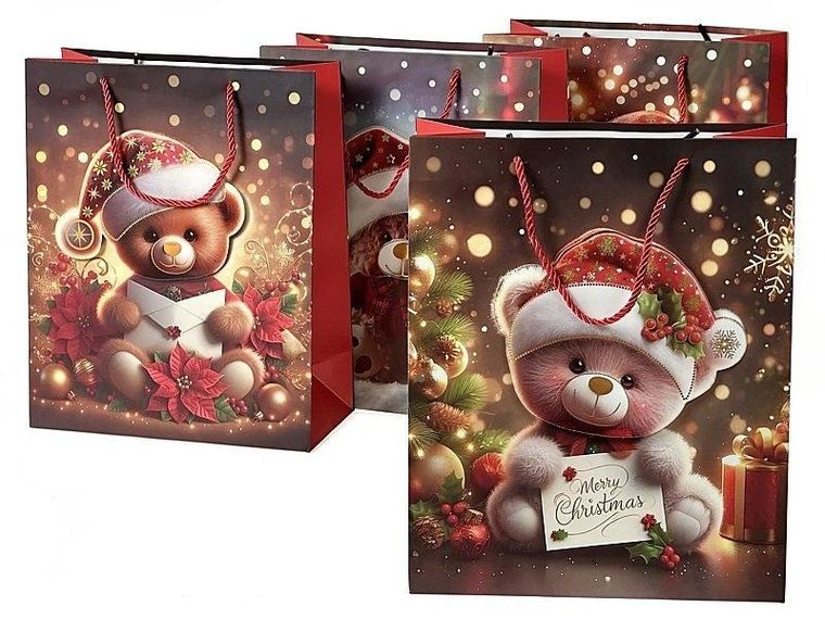 Adar, torebka prezentowa, Boże Narodzenie, 33-25-12 cm, 1 szt.