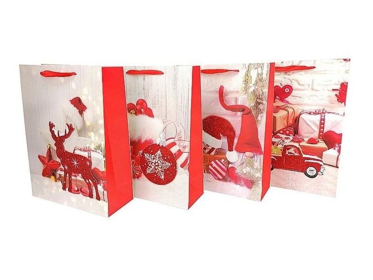 Adar, torebka prezentowa, świąteczna, 32-26-10 cm, 1 szt.