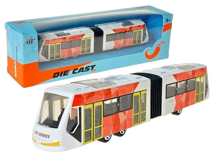 Adar, tramwaj przegubowy, metalowy, pojazd miejski