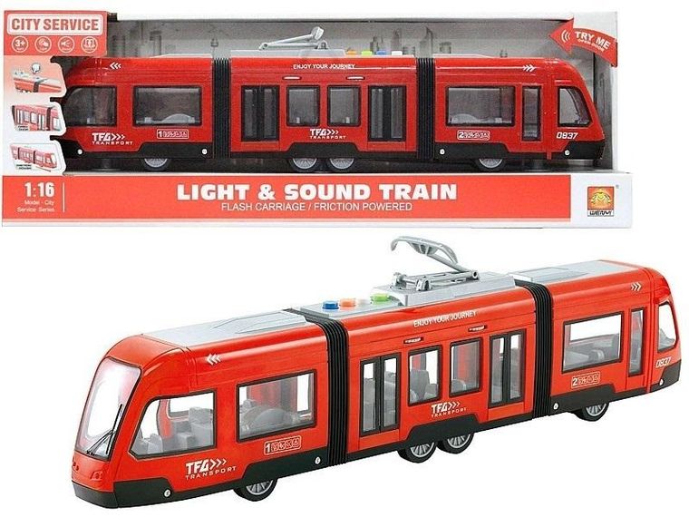 Adar, tramwaj z napędem, 1:16, czerwony