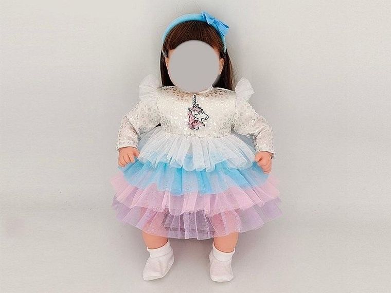 Adar, ubranko dla lalki bobas, jednorożec, 45 cm