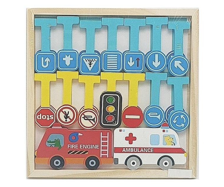 Adar, układanka drewniana, pojazdy