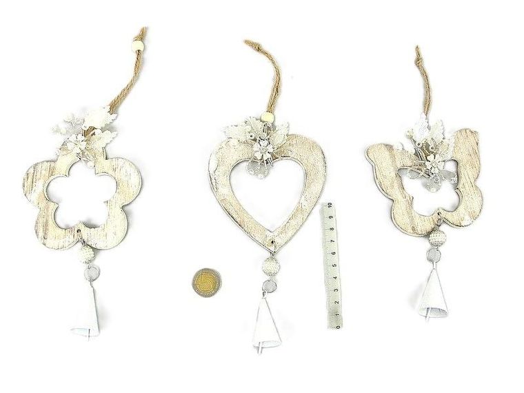 Adar, zawieszka drewniana z dzwonkiem, 29 cm, 1 szt.