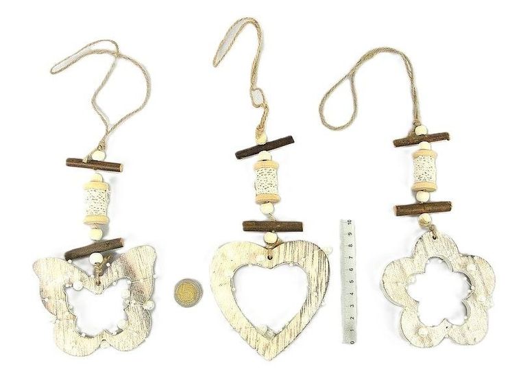 Adar, zawieszka drewniana ze szpulką, 39 cm, 1 szt.