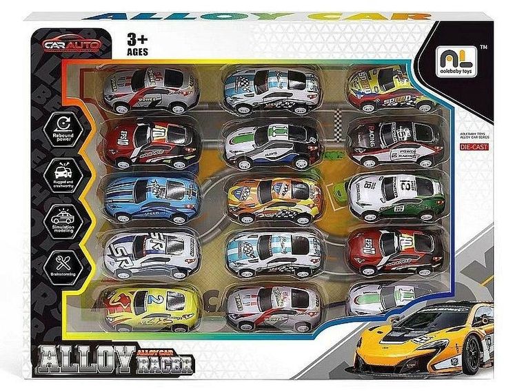 Adar, zestaw aut metalowych, 15 szt.