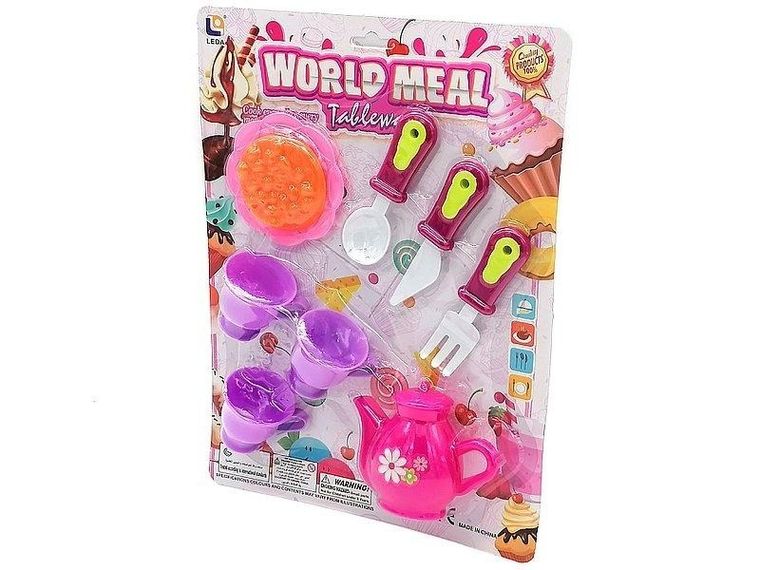 Adar, zestaw do herbaty, różowy