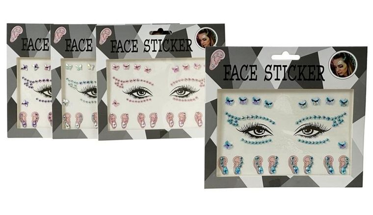 Adar, zestaw do zdobienia twarzy, diamenciki, 1 szt.