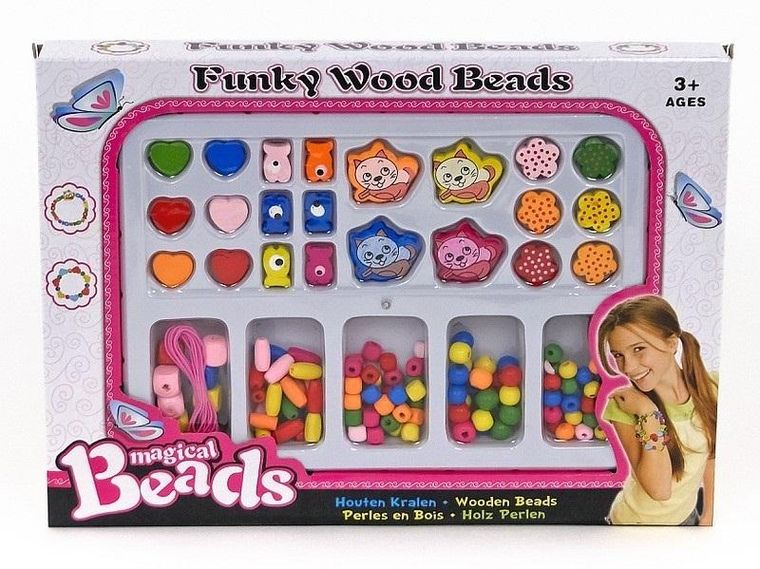 Adar, zestaw drewnianych koralików do tworzenia biżuterii