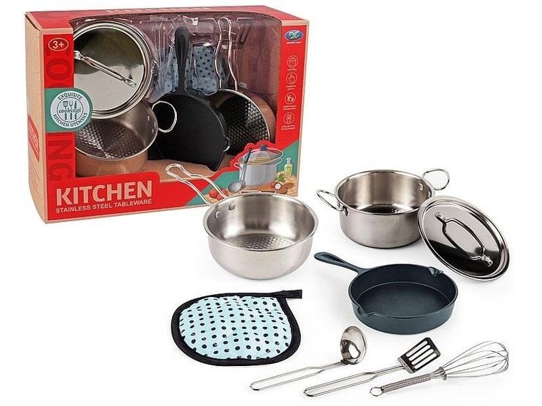 Adar, zestaw garnków metalowych z akcesoriami