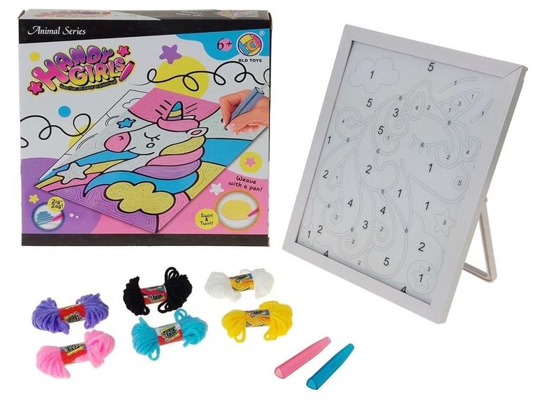 Adar, zestaw kreatywny do wyplatania, jednorożec