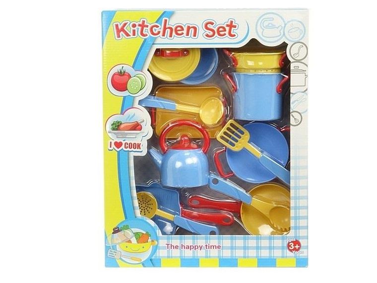 Adar, zestaw naczyń kuchennych, niebiesko-żółty