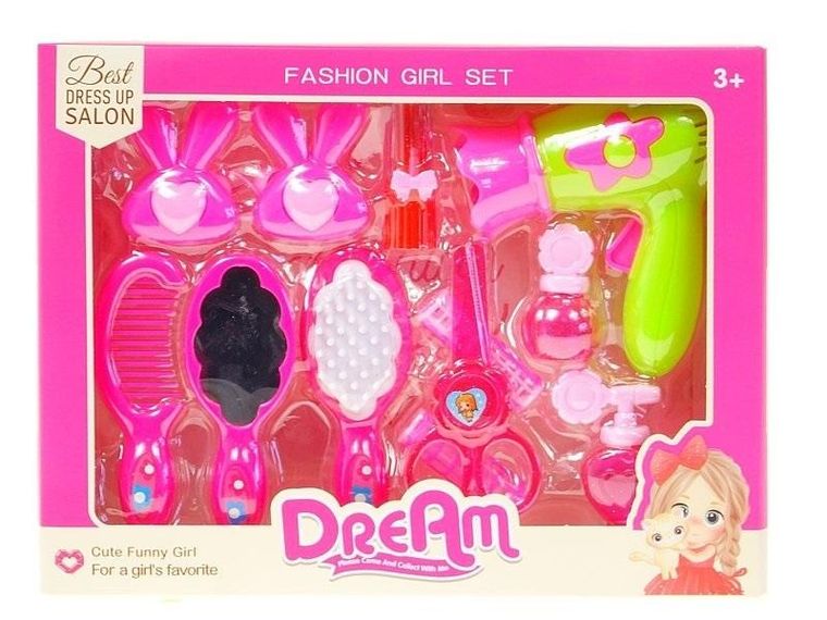 Adar, zestaw piękności z suszarką, różowy