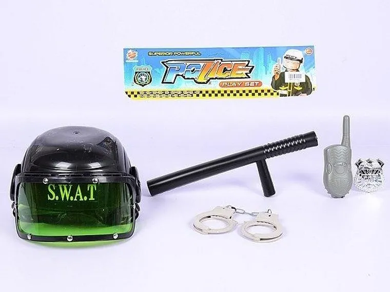 Adar, zestaw policyjny z hełmem PCV 31-24-14cm