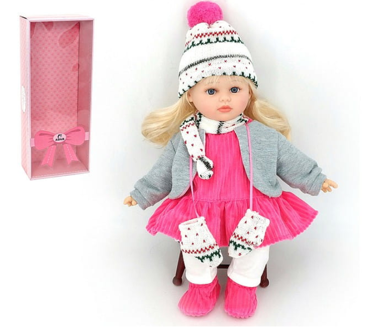 Adar, Zimowa, lalka interaktywna z dźwiękiem, dziewczynka, 40 cm