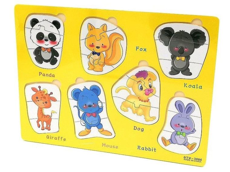 Adar, Zwierzęta, układanka drewniana, 21 elementów