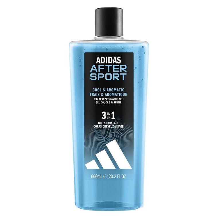 Adidas, After Sport, żel pod prysznic 3w1, 600 ml