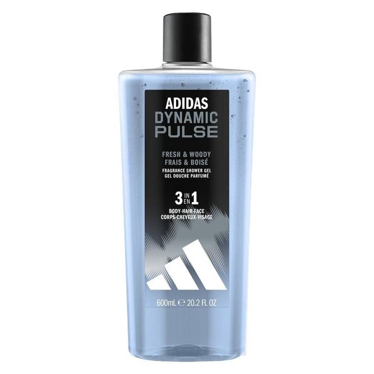 Adidas, Dynamic Pulse, żel pod prysznic 3w1, 600 ml