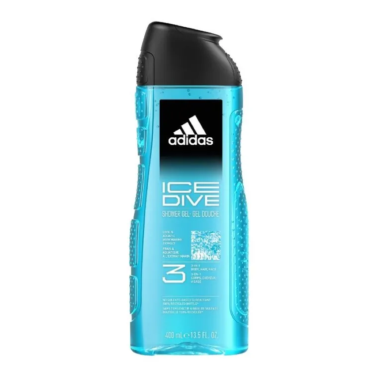 Adidas, ice dive, żel do mycia 3w1 dla mężczyzn, 400 ml
