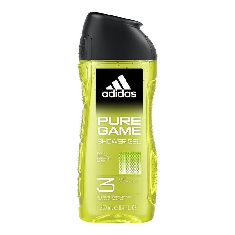 Adidas, Pure Game, perfumowany żel pod prysznic dla mężczyzn, 250 ml