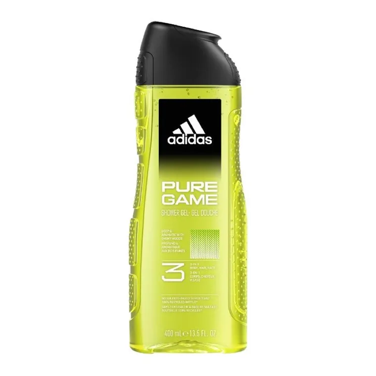 Adidas, pure game, żel do mycia 3w1 dla mężczyzn, 400 ml