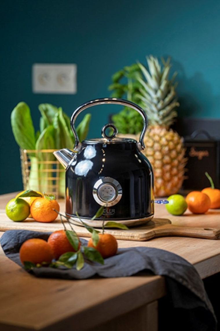 Adler, czajnik elektryczny z termometrem, czarny, 1,7l