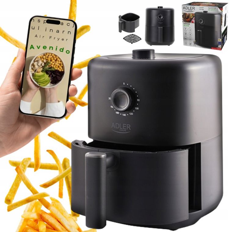 Adler, frytkownica beztłuszczowa, air fryer, 3l, AD 6310